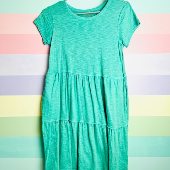 Cat & Jack 3 tier dress, teal, size 10/12 - Picture 1 of 5